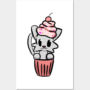 cupcake kitty Posters and Art